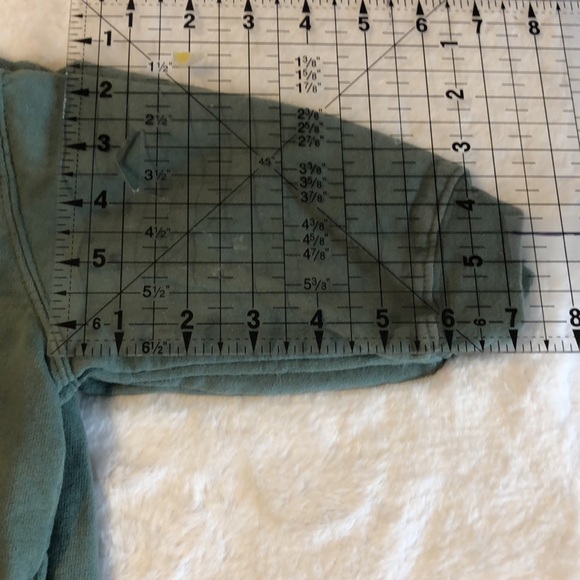 Vintage Made in the USA Distressed Green Pullover Sweatshirt with Big Trucks - Picture 6 of 16